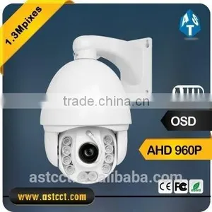 HD AHD 960P IR High Speed Dome PTZ Camera With Wiper IR Range 150M Support IP66 AHD PTZ Controlled by Coaxial Cable thumbnail-1