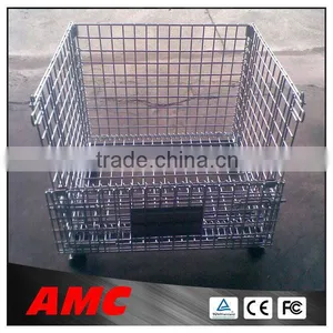 Mesh Wire Storage Cage Mesh Pallet Metal Cage thumbnail-4