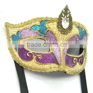 Custume Carnival Accessories HT-HF028 Plastic Half Face Party Eye Mask Personalized Eye Mask thumbnail-3
