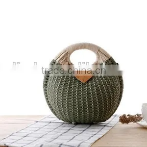 Fashion Girl's Beige Paper Straw Craft Bag thumbnail-6
