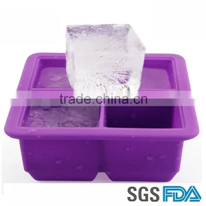 High Quality Silicone Ice Cube Tray , Silicone Snowflake Ice Cube Tray Quality Choice thumbnail-1