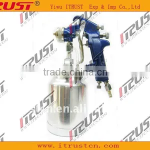Blue Color Paint Spray Gun With Bright Cup thumbnail-1