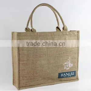 Factory Customized High-grade Jute Shopping Bag thumbnail-2