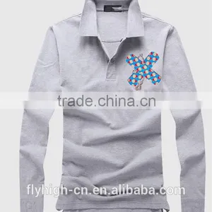 New Style Casual Long Sleeve Unisex Polo T Shirt thumbnail-1