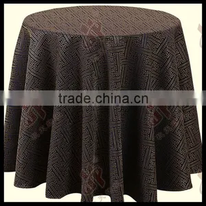 New Arrival Simple Design Jacquard Round Table Cloth thumbnail-1