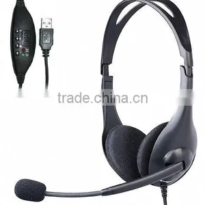 Digital Sound Usb Headphone With Microphone and Volume Control thumbnail-1