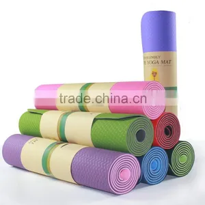 Non-skid Exercise Fitness Lose Weight Yoga Mat TPE Durable/ Latex-free thumbnail-3