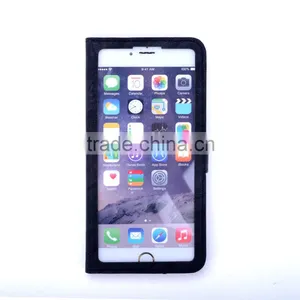 Durable Mobile Phone Leather Universal Case With Big View Window thumbnail-1