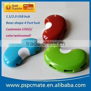 Factory Wholesales for Promotion Bean Shape Best Gift Usb2.0 4 Por Hub thumbnail-1