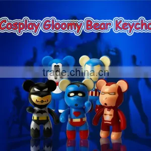 Creative Gloomy Bear LED Light Flash Keychain With Sound Quality Choice thumbnail-1