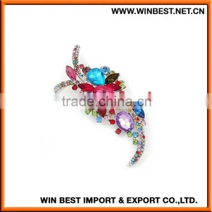 China New Design Popular Rhinestone Wedding Brooch for Dress, Rhinestone Brooch Pin,hair Brooches Jewelry thumbnail-1