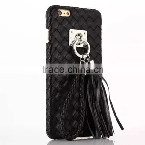 Luxury Vintage Tassel Metal Hook PU Leather Hard Mobile Phone Cover Case For IPhone 6 G 6S Plus thumbnail-5