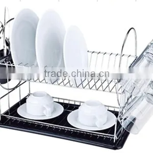 LBY Factory Directly Sales 2 Tier Dish Plate Drainer Rack With Tray thumbnail-1