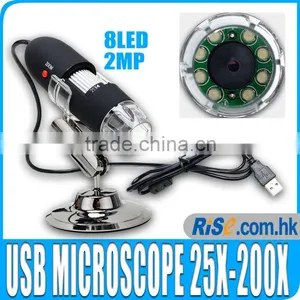 25x - 200x 2MP USB Digital Microscope Endoscope Video Camera Magnifier W/Driver thumbnail-1