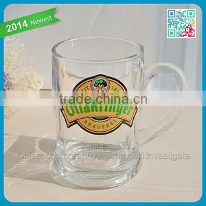 Ottakringer Drum Shape Glass Beer Mug Polished Heavy Tumbler thumbnail-1