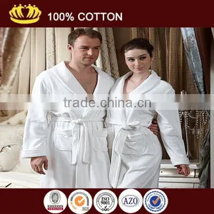 Wholesale 100%cotton Couple White Hotel 21 Bathrobe Towel thumbnail-1