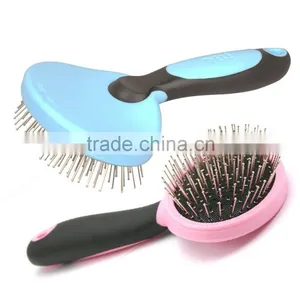 Pink Blue Pet Fur Hair Grooming Shedding Tool Dog Pet Cat Pins Brush Comb thumbnail-1