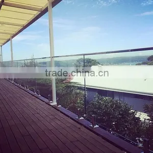 Slot Pipe Handrail Stainless Steel Glass Railing System thumbnail-5