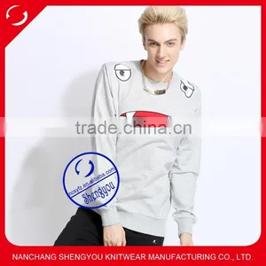 Custom Wholesale Best Quality Mens Printing Pullover Sweatshirts thumbnail-1