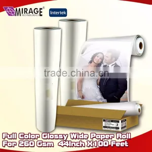 Full Color Glossy Wide Paper Roll For 260 Gsm 44Inch X100 Feet thumbnail-1