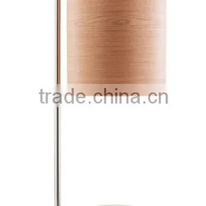 Modern Contemporary Wood Base Table Lamp Wood Bamboo Shade thumbnail-1