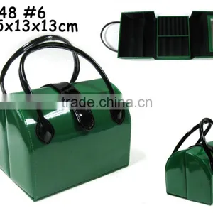 PU Leather With Mirror Handle Jewelry Box thumbnail-4