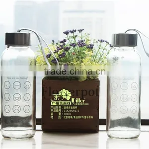 OEM Private Lable Cartoon Bottle With Cap Glass Sports Water Bottle thumbnail-6