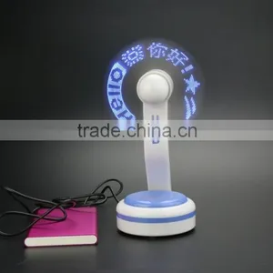 Many Models Multicolor Lighted up Led Flashing Message Mini Fan thumbnail-1