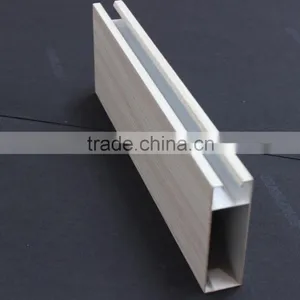Wood Grain Aluminum Lath Ceiling Metal Suspend Linear Ceiling Square Tube Screen Ceiling Tiles thumbnail-2