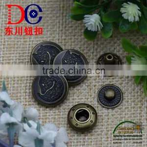 15MM New Design Logo Bronze Ecofriendly Spring Snap Button Garment Accessory thumbnail-4