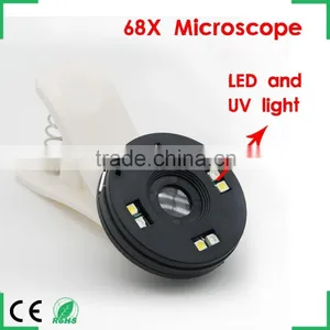 Zoom LED Microscope Magnifier Micro Mobile Phone Lens Camera With Universal Clip For IPhone Samsung HTC Huawei thumbnail-1