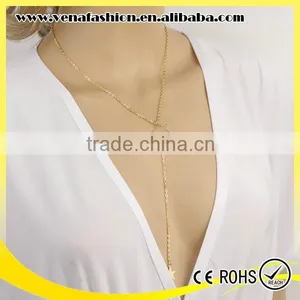 Star Gold Long Necklace Jewelry, Long Tassel Necklace thumbnail-1