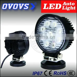 Excellent Round 12 Volt 27w Led Work Light With Magnet for Truck, Tractor, Suv thumbnail-1
