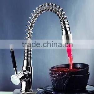 Brass Pull Out Led Kithcen Faucets thumbnail-1