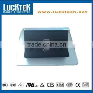 Silver Colour Desktop US Socket With USB Jack thumbnail-1