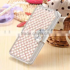 Noble & Shiny Diamond Crystal Case for Samsung Galaxy S7 Luxury Leather Wallet Case thumbnail-4