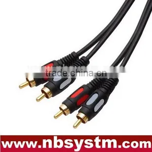 Moulded Digital Audio Cable 2xRCA Plug to 2xRCA Plug thumbnail-1