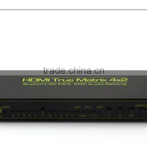 4x4 HDMI 3D HDTV HD 4K True Matrix 1.4 Switch Splitter 1080p 4 In 4 Out IR Remote thumbnail-5