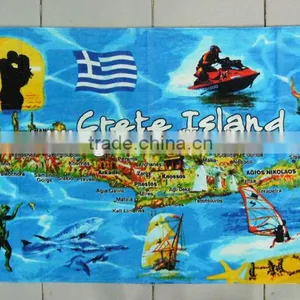 High Quality 100% Cotton Velour Reactive Printing Promotion Beach Towel thumbnail-1