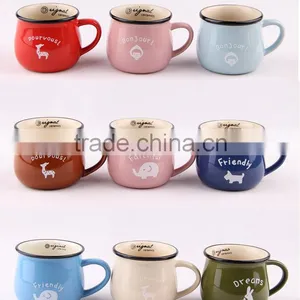 Promotional Custom Colorful Ceramic Mugs With C-handle thumbnail-2