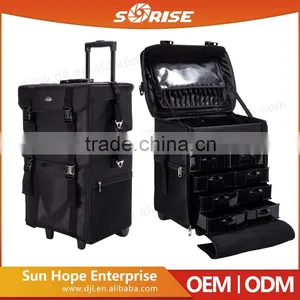 China Wholesale Black Nylon Rolling Station Makeup Case thumbnail-1
