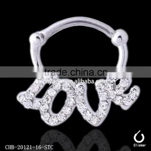 Newest Designs Surgical Steel Septum Clicker Hot Sale Nose Ring thumbnail-1
