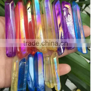 Angel Aura Quartz Crystal Platinum & Silver Coated Rainbows thumbnail-3