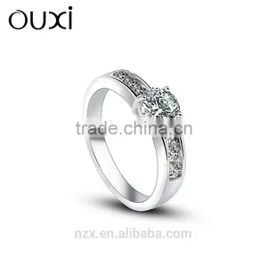 OUXI 925 Sterling Silver Ring Designs for Girl With Austria Crystal 40141 thumbnail-1
