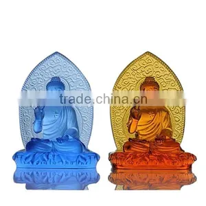2015 Hot Sale Party Item Type Gift Use Liuli Glass Made of Old Traditional Methods Liuli Buddha thumbnail-1