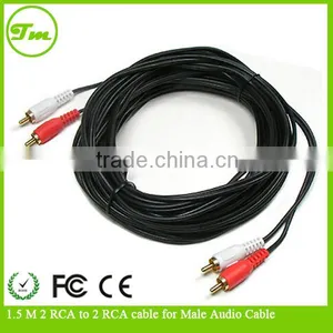 1.5 M 2 RCA to 2 RCA Cable for Male Audio Cable thumbnail-1