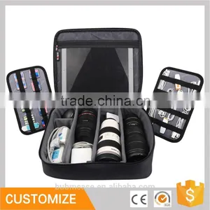 BUBM Multifunctional Elastic Band Grid Storage Cosmitic Organizer Hard Drive Cables Usb Flash Drives Travel Case thumbnail-1