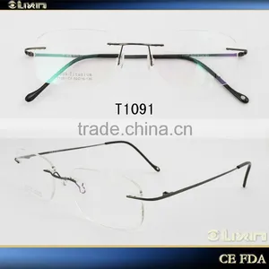 Rimless Frame Reading Eyewear Hand Made Glass T1091 thumbnail-1