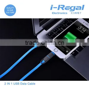 Popular USB 2 in 1 Cable to Micro USB and 8pin Cable With Cheap Prices thumbnail-3