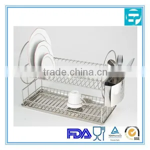 Steel Kitchen Houseware 2-Tier Dish Rack thumbnail-5